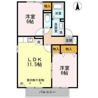 【間取り】 | ルピナK・S A
