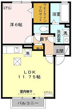 シャトーフェニックスAの間取り