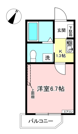 【間取り】 | Moca House/モカハウス | はじめての一人暮らしの方や学生さんにオススメ！1Kタイプのお部屋です♪なんと言っても角部屋なのが嬉しい♪