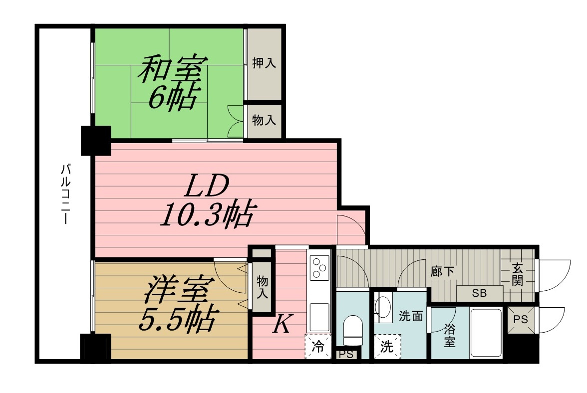 コスモ千葉中央マンションの間取り