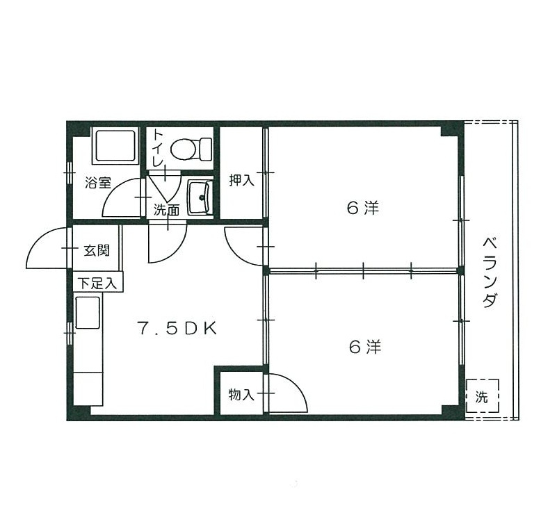 島本マンションの間取り|島本マンション　303室
