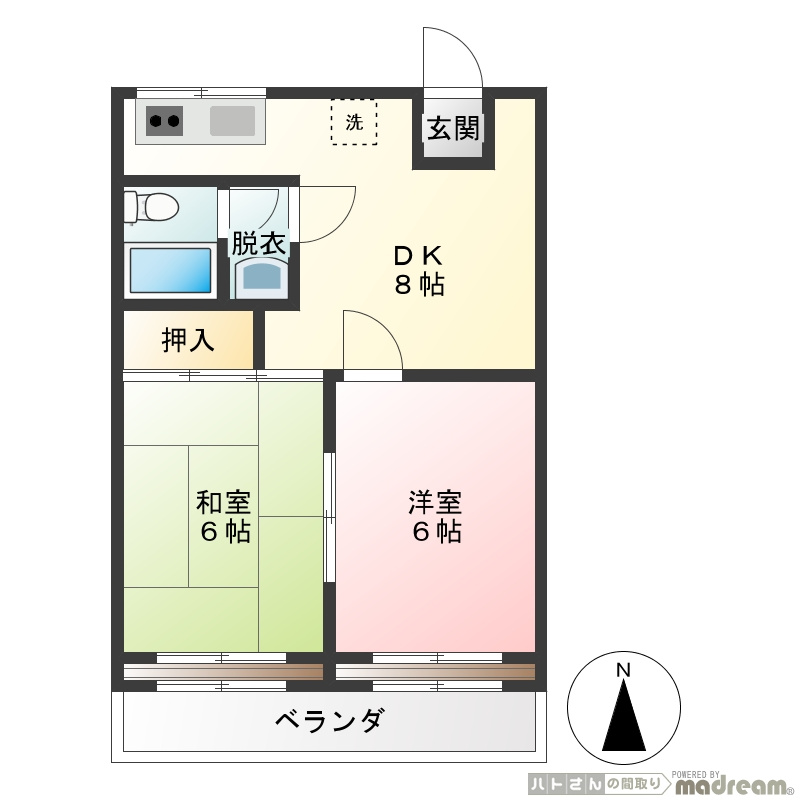 第２竹雪コーポの間取り