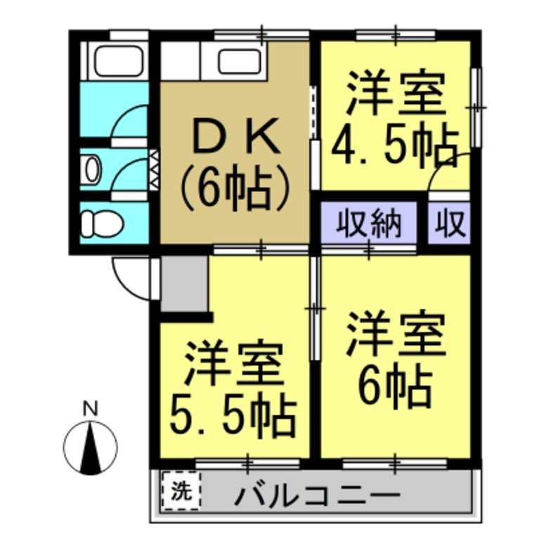 ハイツ大村　西館の間取り