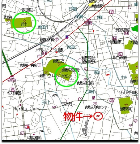 白楽町　3区画　分譲地の地図
