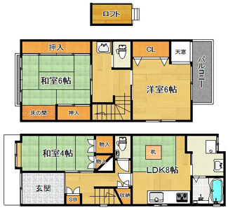 【間取り】 | 新丸太町貸家