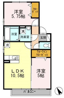 オリーヴァ上津B棟の間取り