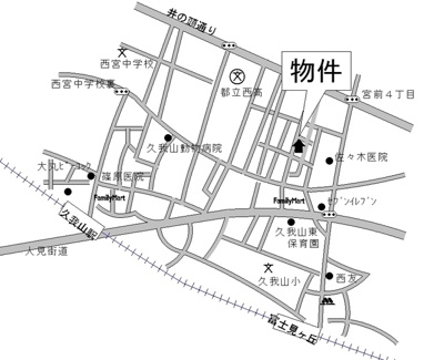 【地図】 | オークヒル久我山(賃貸一戸建て) | オークヒル久我山(賃貸一戸建て