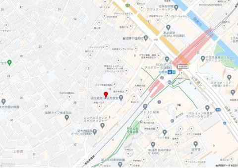 目黒区上目黒３丁目の店舗事務所の地図