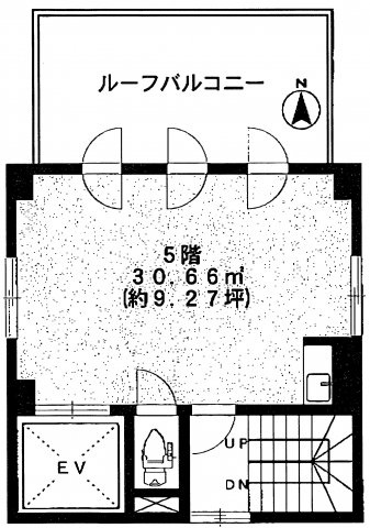 新宿区新宿１丁目の事務所の間取り