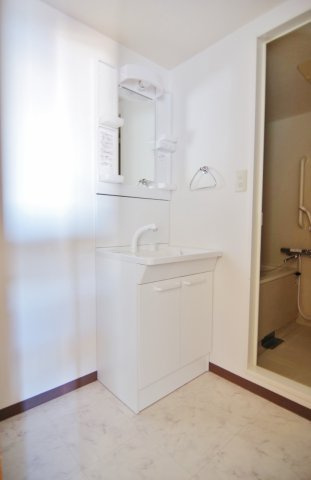 ランドロードUA棟の洗面所