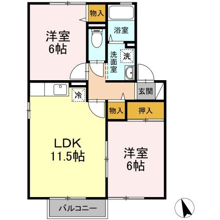 ミキハウス　Ａ棟の間取り