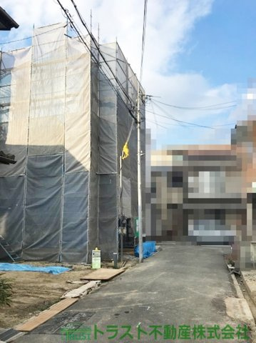 明石市別所町　新築戸建の前面道路含む現地写真|4/12現在。
