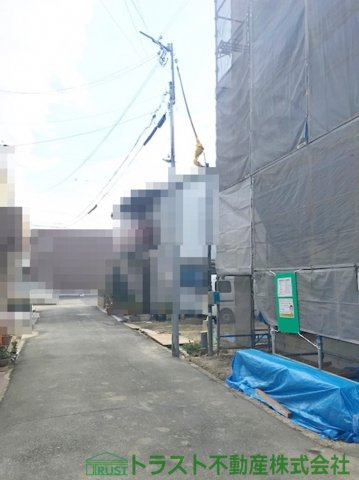 明石市別所町　新築戸建の前面道路含む現地写真|4/12現在。