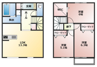 【間取り】 | 美樹（ビジュ）B棟