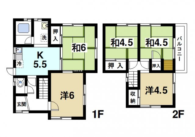 壱分町　戸建ての間取り|家族でゆったりとした生活を満喫できます