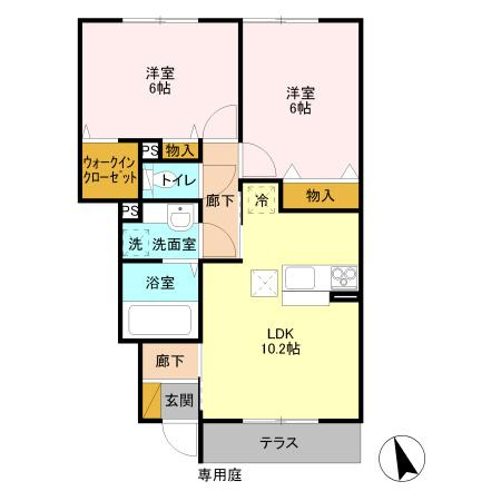 スローライフさしまⅡの間取り