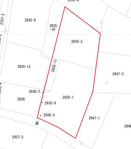 都城市下水流町の売地の土地図