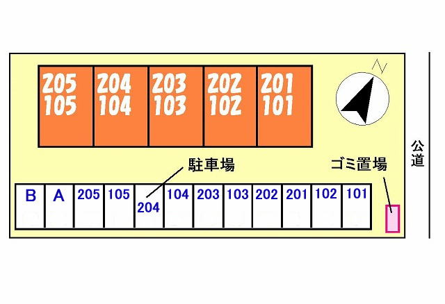 カーサ水海道の区画図