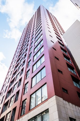 【外観】 | 【外観】地上25階建て、総戸数95戸！美しい赤色の外観が印象的な高層タワーマンション！