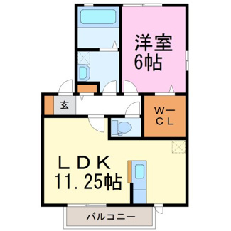 【間取り】 | エスポワール　ルナ　Ｃ
