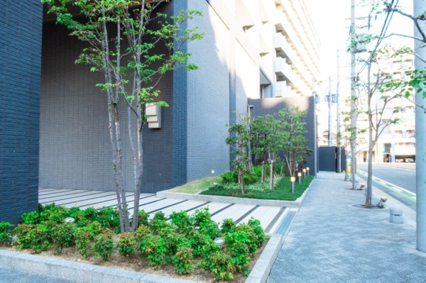 【周辺】 | 【エントランス周辺】マンション周辺の植栽や歩道も、きれいに管理されています！