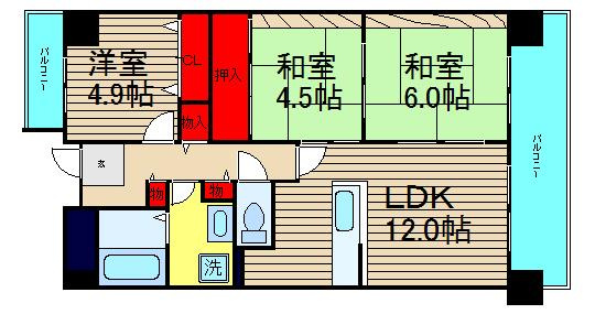 ブランシェ杭全の間取り