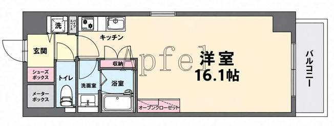 【間取り】 | 南堀江アパートメントシエロ