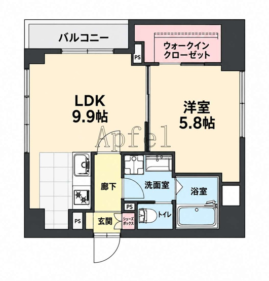 【間取り】 | 南堀江アパートメントリオ