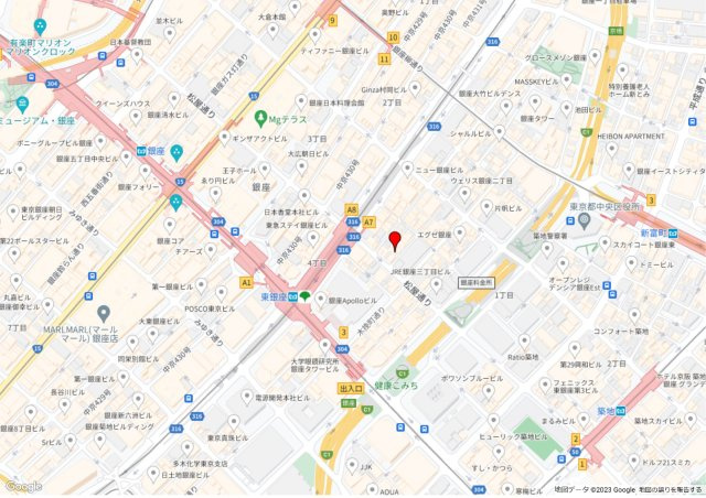 タチバナ銀座ビルの地図