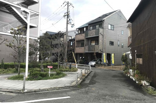 守口市寿町　条件付土地　新築の前面道路含む現地写真
