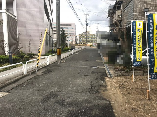 守口市寿町　条件付土地　新築の前面道路含む現地写真