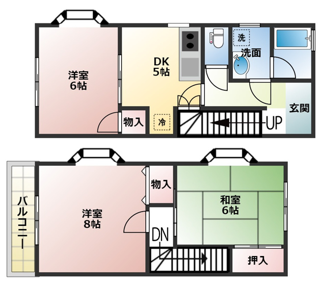 【間取り】 | 真舟コーポなか