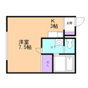 【間取り】 | 間取りは洋室7.5帖ワンルーム設計。収納スペースが十分にあり、一人暮らしであればゆとりのある空間。使い勝手を重視した間取りとなっております。