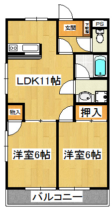 ボナール鶴の間取り