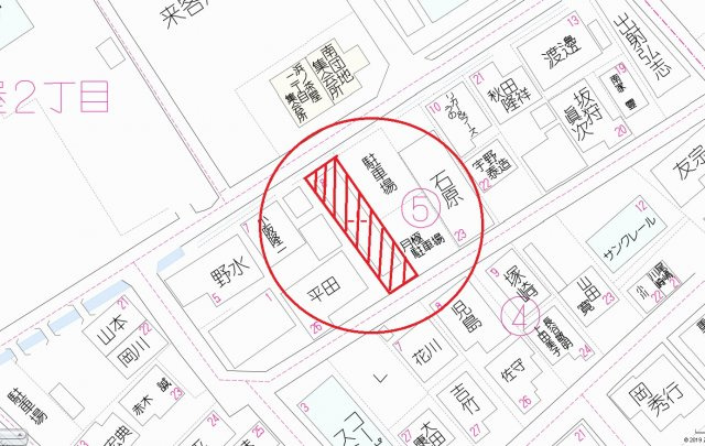浜ノ茶屋2丁目　売地の地図