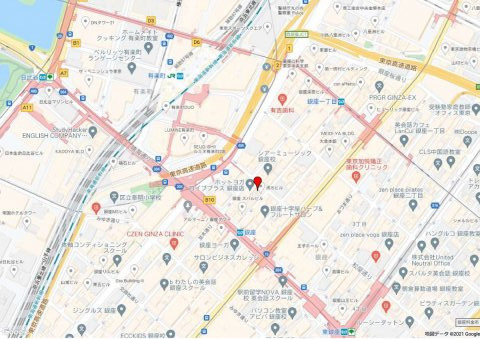 銀座白亜ビルの地図