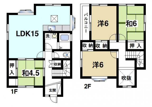 あやめ池北３丁目戸建の間取り|家族で快適な生活を満喫できます