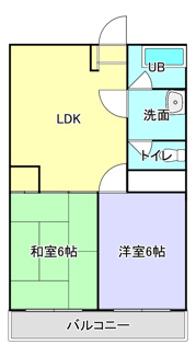 【間取り】 | ハイツヤワタ・12 | ※図面と現況が異なった場合は、現況を優先と致します。