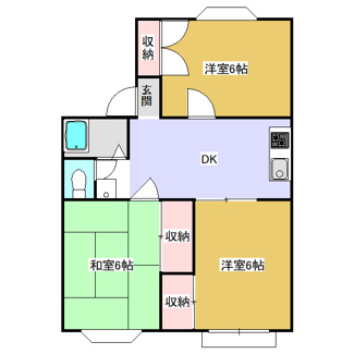 【間取り】 | ビューラ北B | 図面と現況が異なる場合は、現況優先となります。
