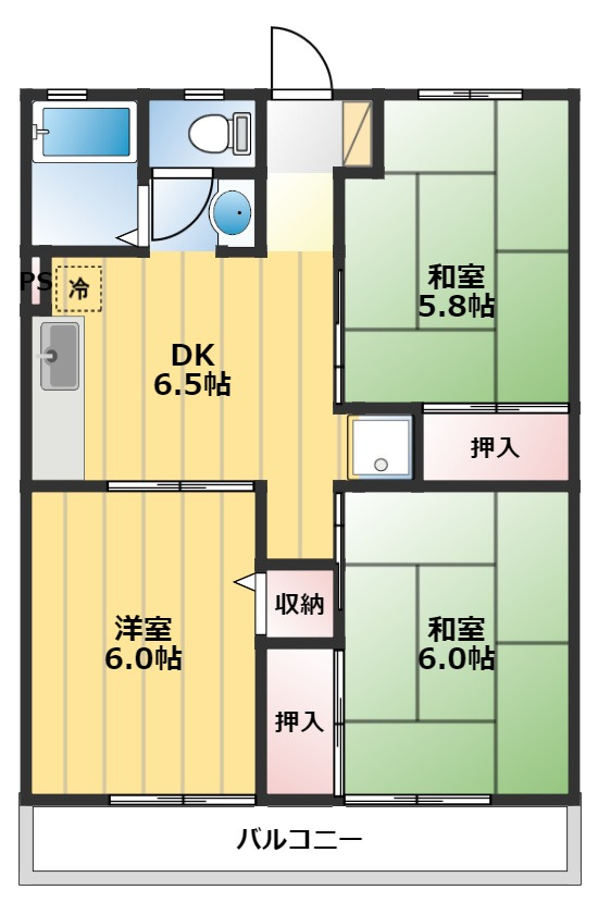 グレースコートⅡの間取り