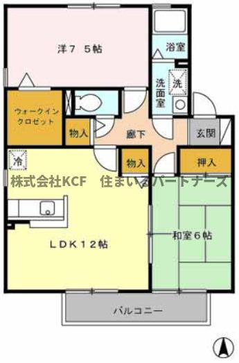 メルベーユ・ドミールA棟の間取り