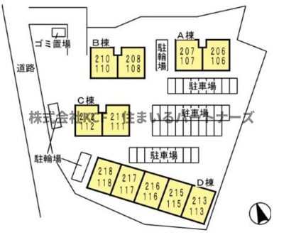 【区画図】 | メルベーユ・ドミールA棟