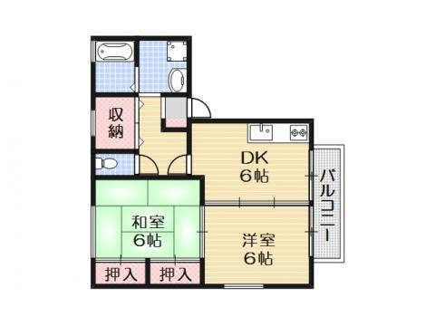【間取り】 | グリーンヒルIIＢ棟