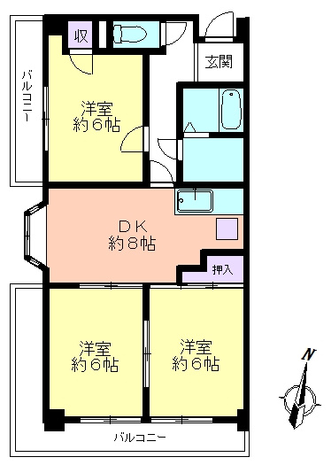 セゾン皿沼の間取り