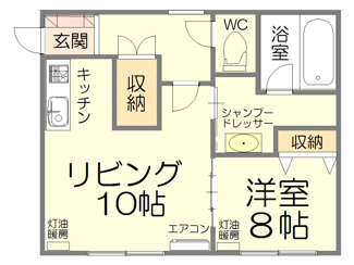 【間取り】 | グランドパレイシャルⅠ | ※画像は同物件の異なる間取りのものです。
