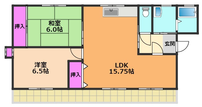 【間取り】 | 西町ハイツ