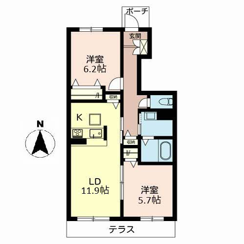 シャンティ夢前の間取り