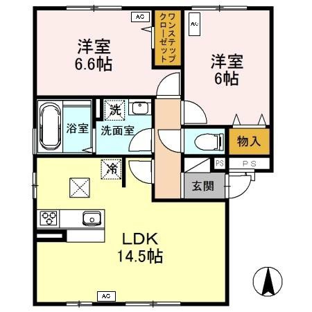 アヴェニール浜の間取り