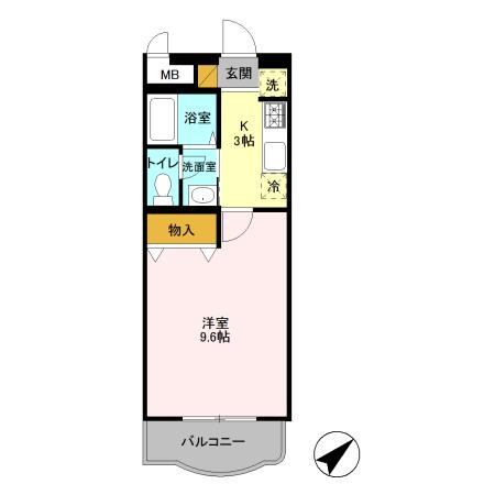 グリーンマンション雅ＡＢの間取り