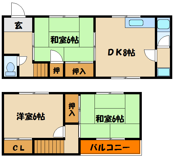高木ハイツの間取り